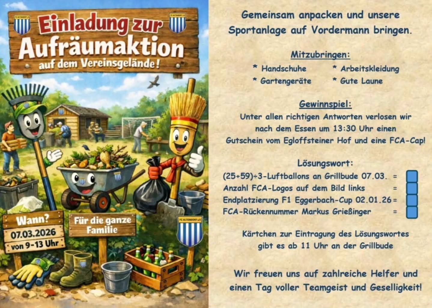 FCA Aufräumaktion
